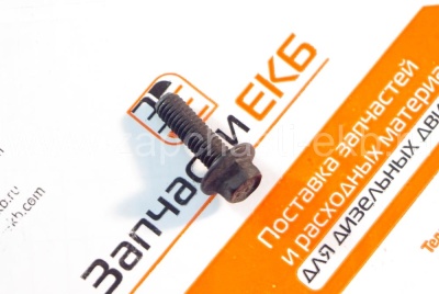 3901865 Болт (M6 X 1.00 X 20) крепления водяного насоса, выпускного водяного патрубка, картера шестерни распределительного вала, фильтра сапуна, трубки маслоприемной поддона двигателя, сапуна, патрубка термостата SCREW HEX FLANGE HEAD CAP Cummins ISF2.8, 